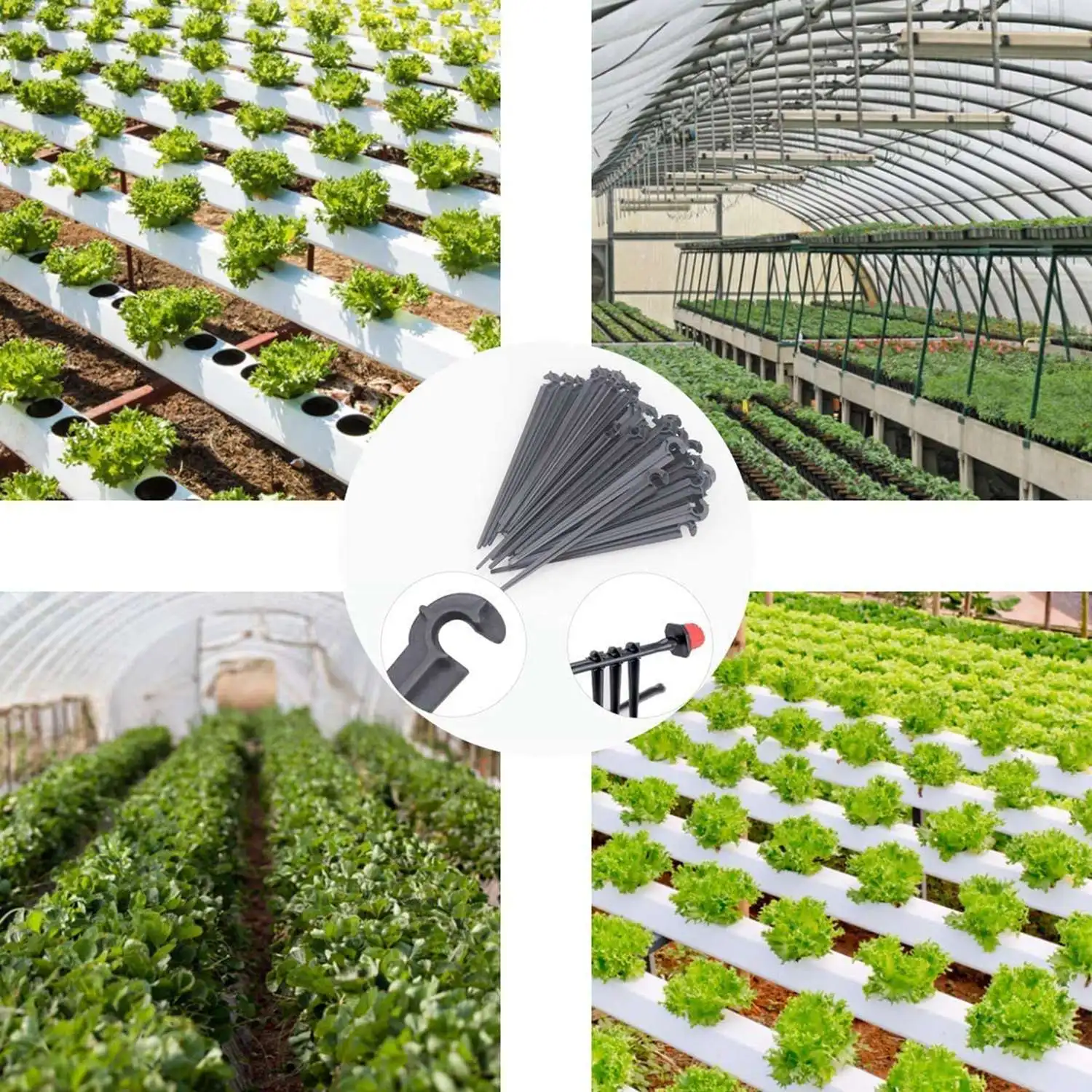 

Well Made-200Pcs Irrigation Drip Support Stakes For 1/4-Inch Tubing Hose Flower Beds, Vegetable Gardens, Herbs Gardens