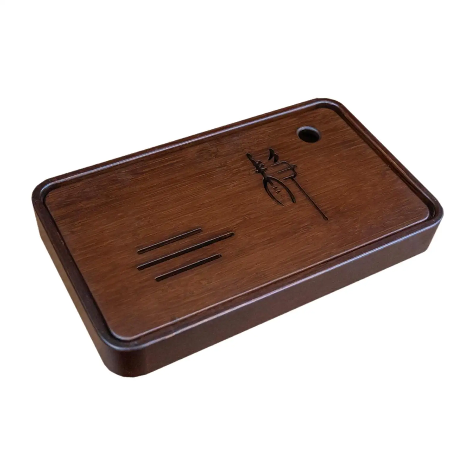 

Bamboo Chinese Tea Tray Gongfu Tea Table Set Tea Accessory, Drainage Typewith Drainage Water Drainage Tea Tray for Teahouse