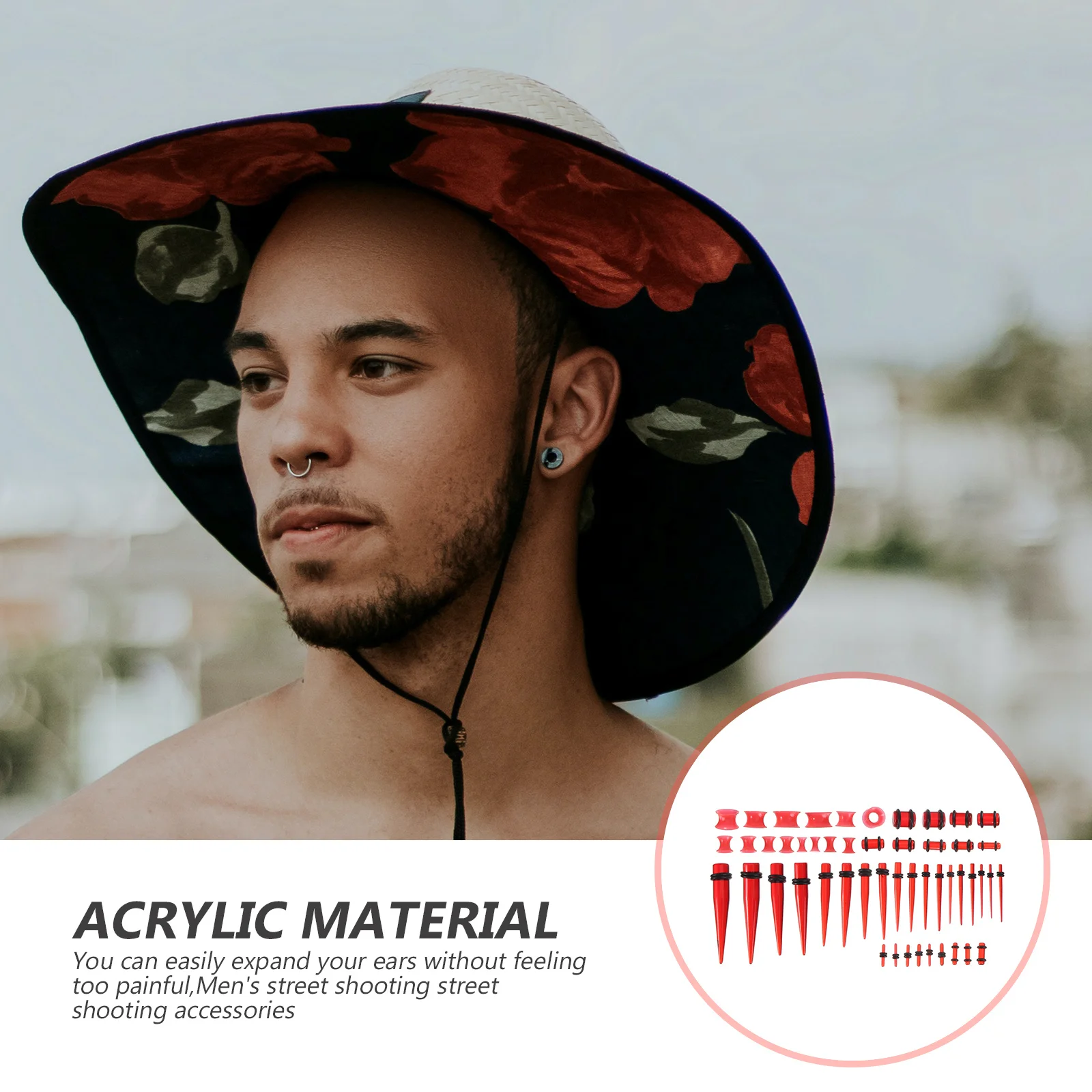 

50 шт. акриловый орнамент для пирсинга ушей, стильные декоративные аксессуары, идеальный подарок для вечеринки, ювелирные изделия для пирсинга ушной раковины