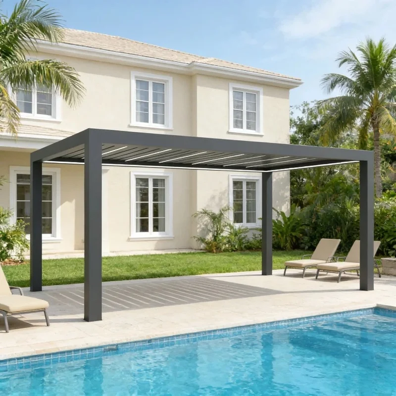Long - Lasting Aluminium Customizable Size Backyard Pergola Outdoor