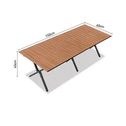 150*60CM Outdoor Folding Camping Table Aluminium Alloy Bear 150KG