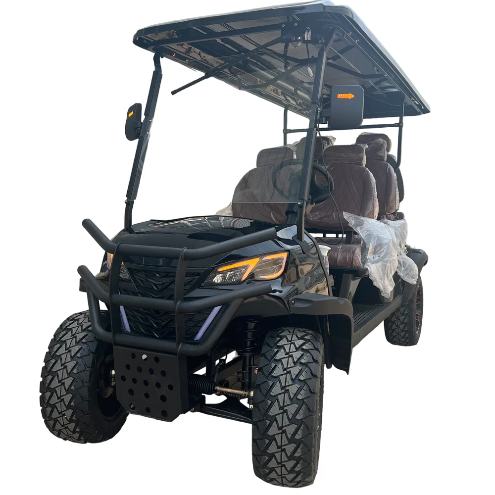 Stylish And Comfortable Buggy Club Car 48V Lithium Battary Electric Off-road  4+2 6 Seats Off Road Golf Cart For Adult