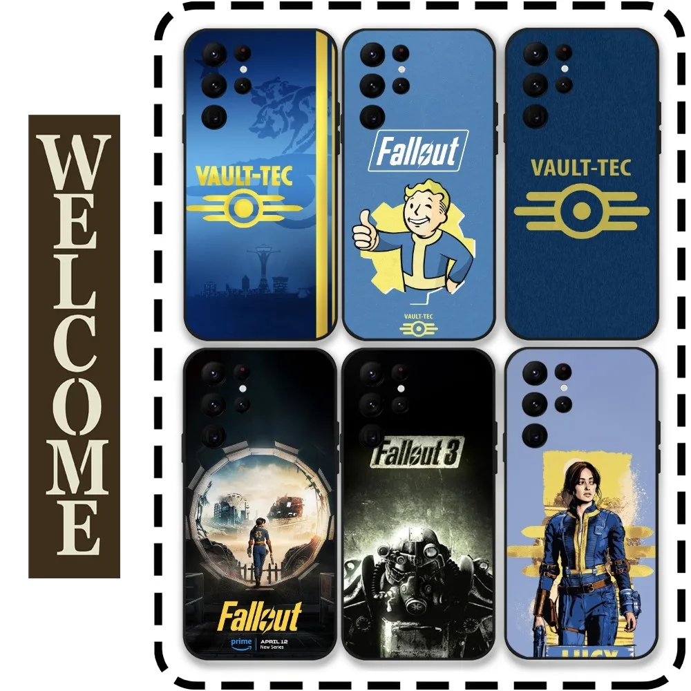 F-Fallout S-Series 4 Phone Case for Samsung Galaxy S24 Ultra S22 S23 Ultra S21 S20 5G Protective Silicone TPU Funda