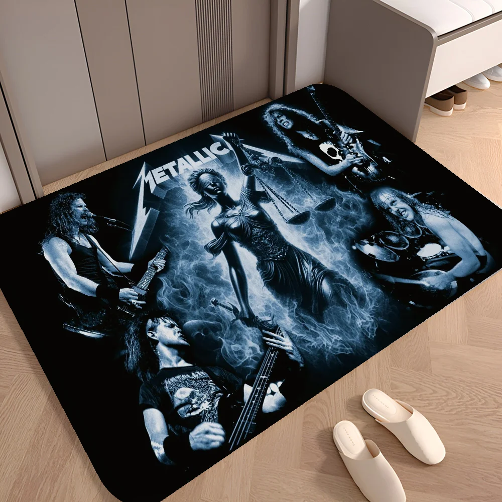 M-Metallica Entrance Door Mat Washable Non-Slip Living Room Sofa Chairs Area Mat Kitchen Welcome Doormat