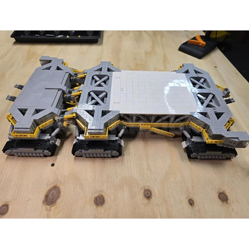Assemble Model MOC-217356 Outdoor Rescue Saturn V Crawler Transport Vehicle 4140 Parts Custom Birthday Creative Toy Gift