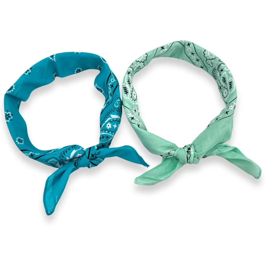 باندانا قطنية متعددة الاستخدامات مقاس 22 بوصة للرجال والنساء: مثالية للمغامرات الخارجية وتصفيف الأزياء والأنشطة الرياضية المتاحة