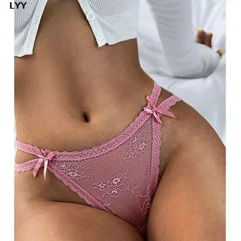 Sexy Women Custom Lace Thong With Letter DIY Name Panties G-String Bandage Bikini Underwear Ladies Briefs Lingere Body Jewelry