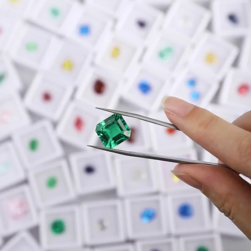 Factory Wholesale Lab Grown Padparadscha Ruby Spinel Emerald Paraiba Yellow Sapphire 1Carat Gemstones For Custom Make Jewelry