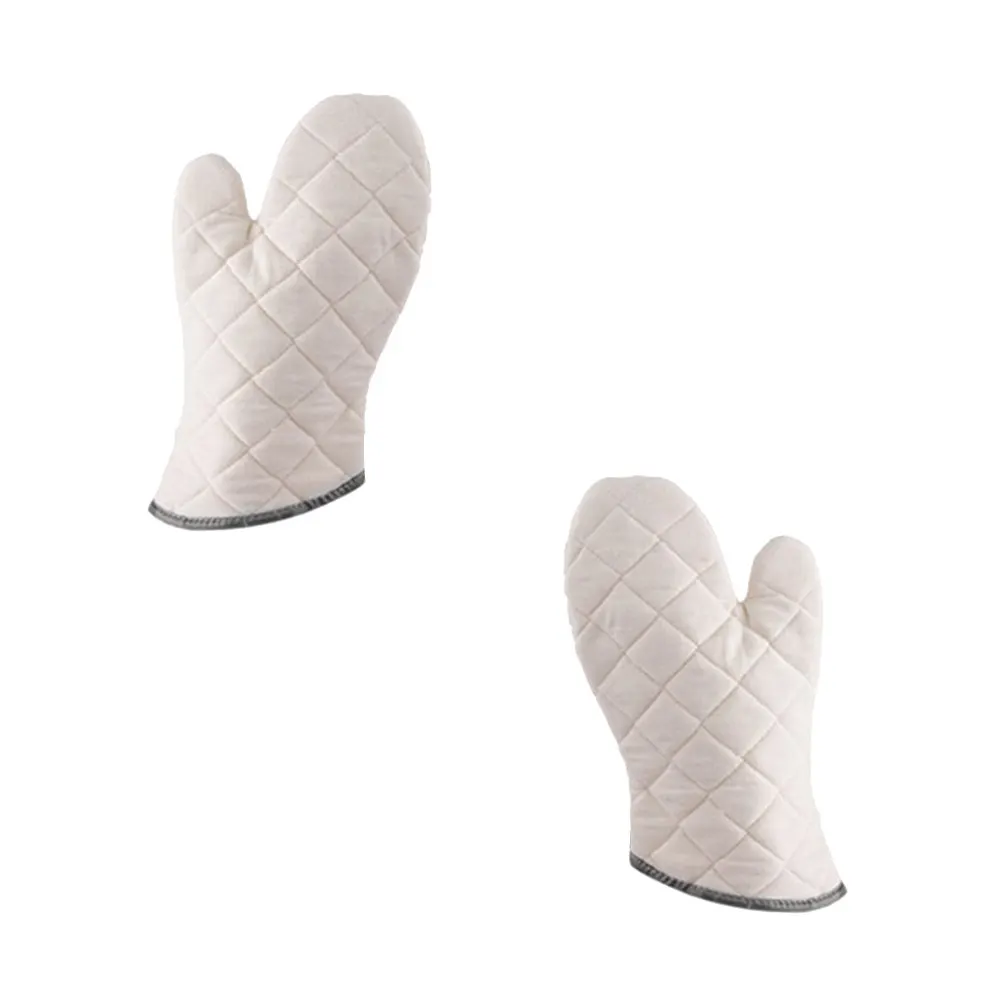 2 Guantes de Cocina de Algodón Resistentes al Calor, Antideslizantes, para el Hogar, Restaurante, Cocina, Barbacoa, Horno, Microondas, Tostadas y Sopa