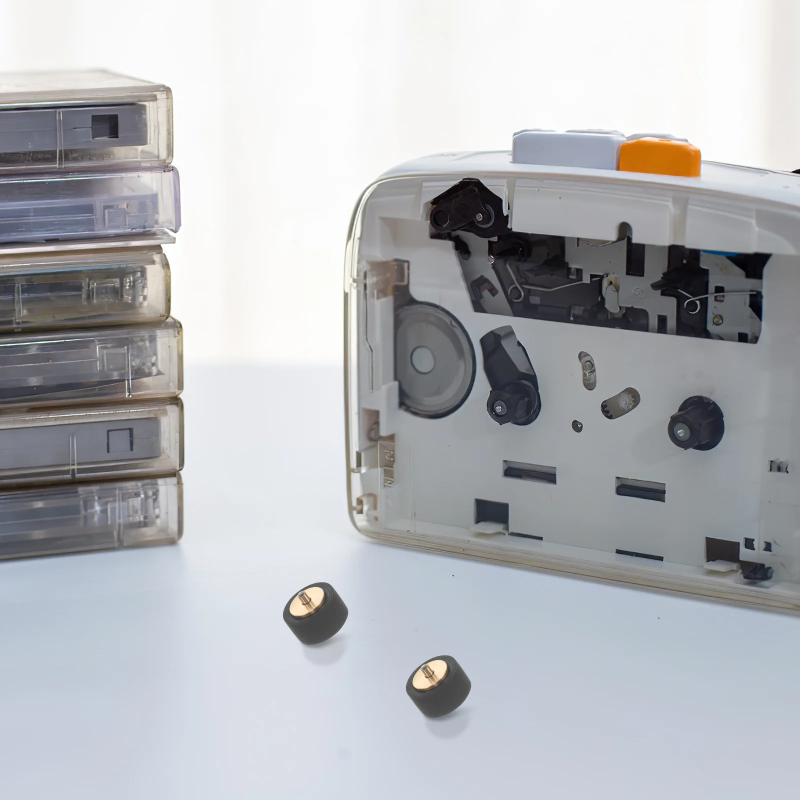 

Tape Recorder Amplifier Pinch Roller Cassette Deck Pressure Drive 13-8-6-2 0mm Axle 2 0x12mm Wear Resistant Long Life Audio