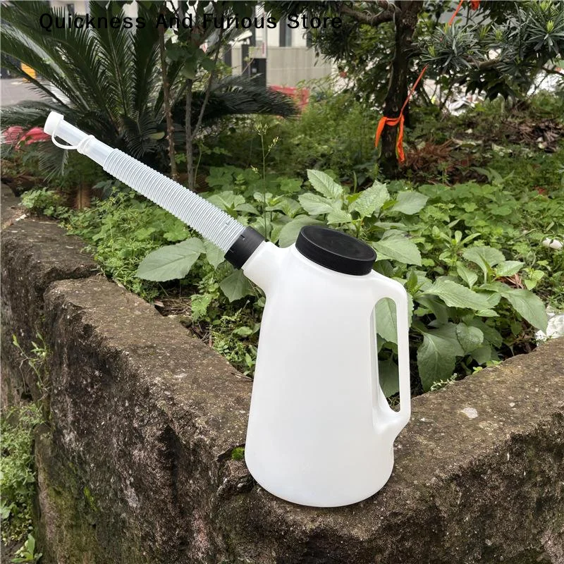 【MO】1.2L To 5L Oil Pot Measuring Jug Dispenser Storage Can With Scale Pouring Lid Cap For Automotive Garage