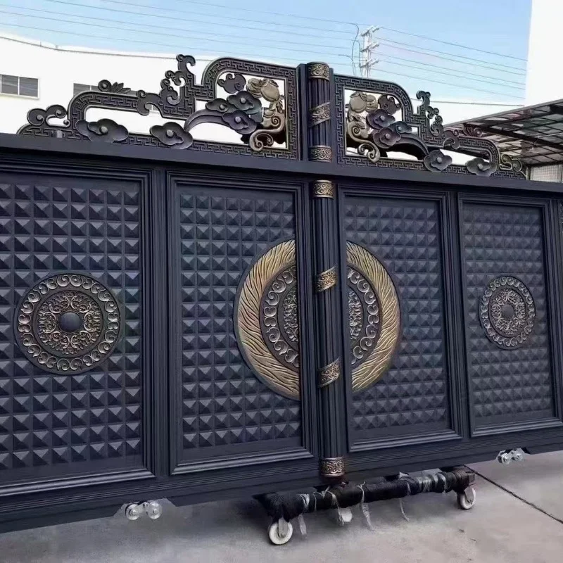 Home Garden Aluminium Metal Wrought Iron Gate Modern Cast Powder Coating Aluminum Fence Panels Gate