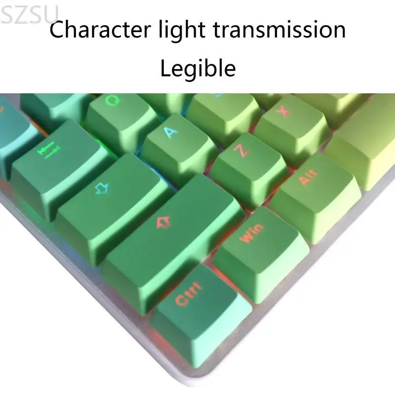 

SZSU 108 Keys Gradient Rainbow Keycaps PBT Dye Sublimation Personlized Backlit Keycap