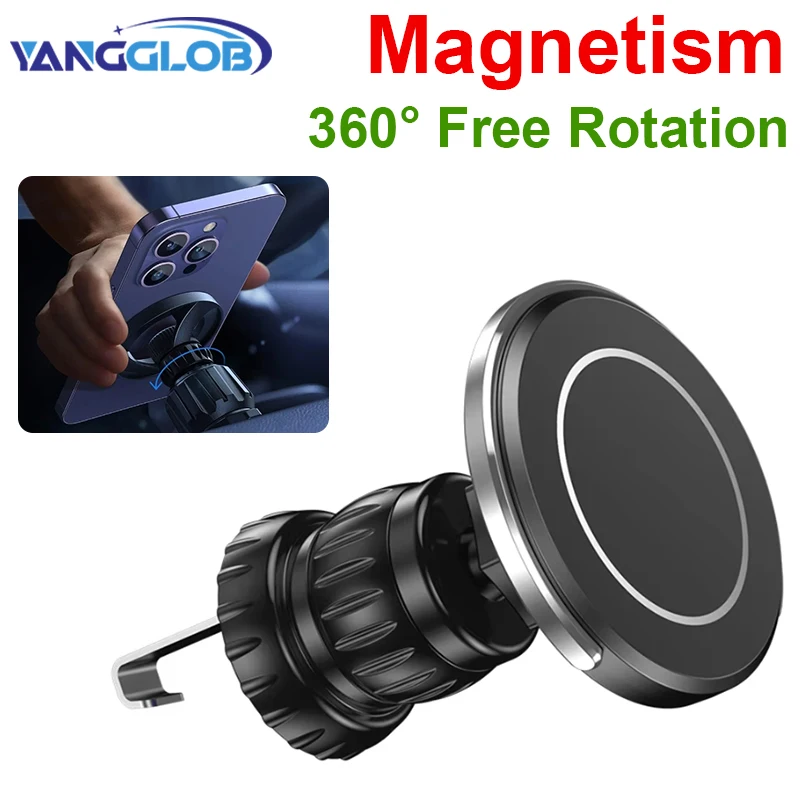 Verbessert auf 360 °   Magnetische Handyhalterung für Auto mit MagSafe-Halterung, Magnetische Lüftungsschlitz-Handyhalterung, Handyhalter für Mobiltelefone