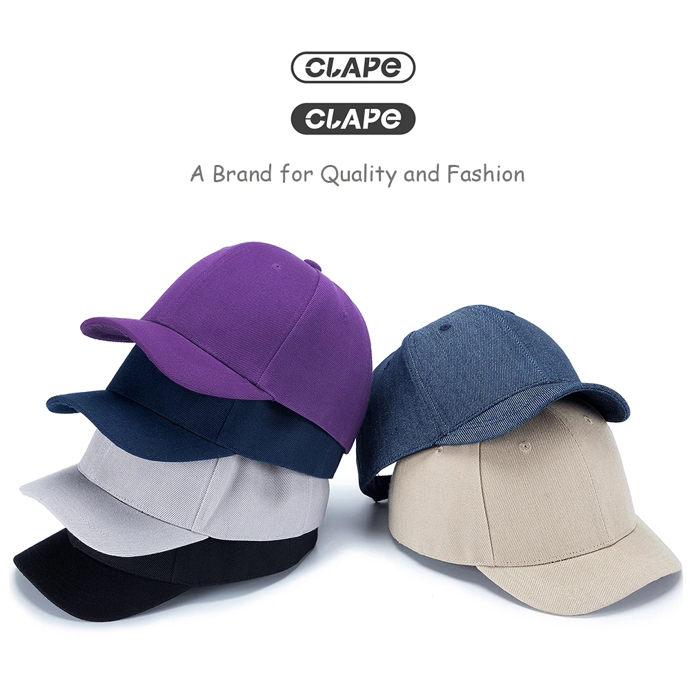 

Clape Short Brim Baseball Cap Snapback Trucker Cap Fitted Hat Hip Hop Dad Hats Sunscreen Caps For Men Women