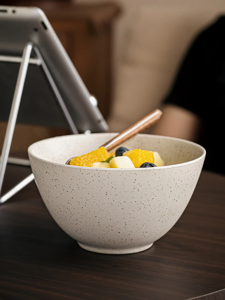 5 Inch High Bowl Splash Ink Ceramic Soup Noodle Salad Bowl Stylish Design