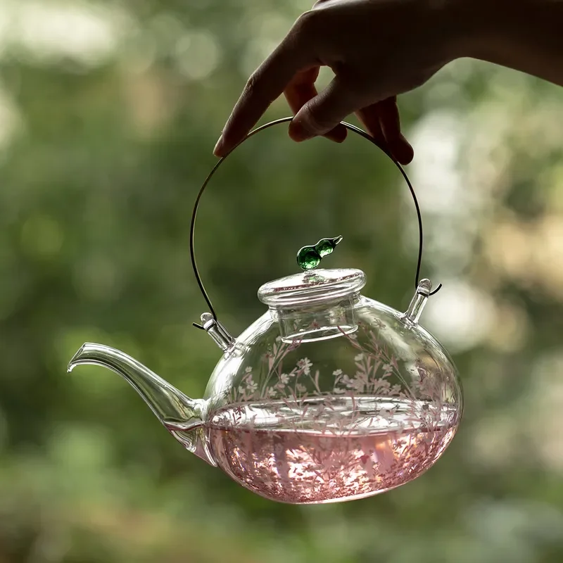 Fanyu High Borosilicate Glass Teapot with Electric Ceramic Stove Transparent Heat Resistant Kettle for Boiling Water