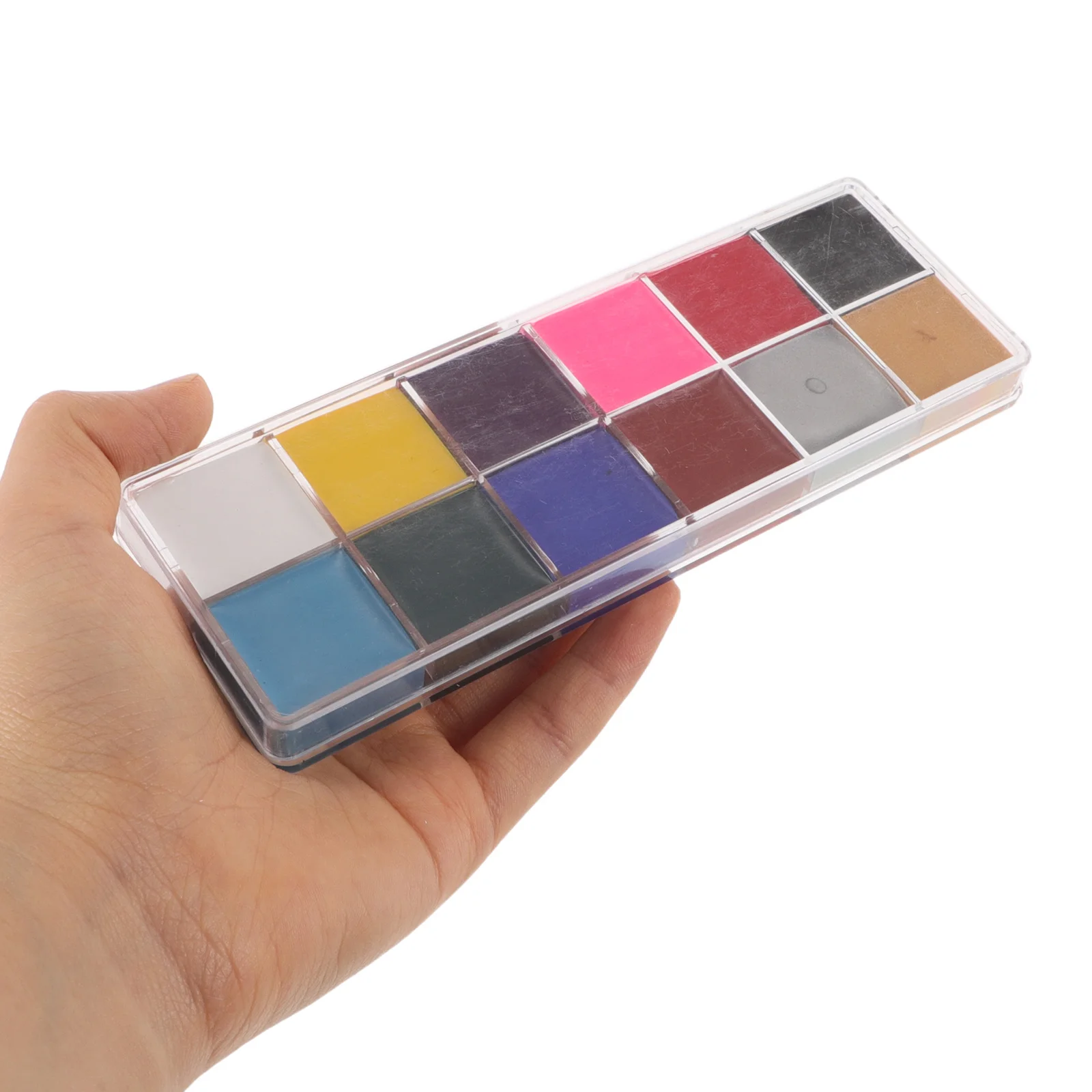 

2 Boxes Water- Paint 12-Color Palette Water-Soluble Washable Face Body Paint Kit for Cosplay Makeup