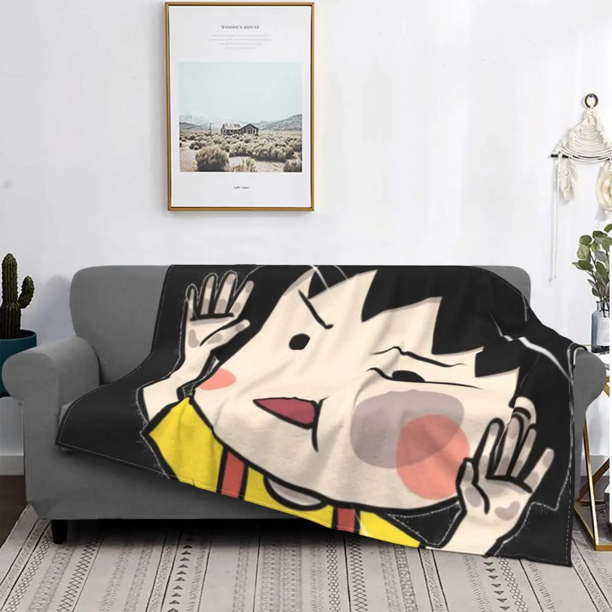 Chibi Maruko Chan Blanket Flannel Autumn/Winter Cute Girl anime cartoon Breathable Warm Throw Blankets for Sofa Office Bedspread