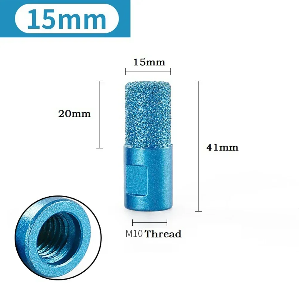 

6/10/15mm Milling Cutter M10 Thread Drilling Grinding Edges Enlarge Shape Finger Bit For Angle Grinder For Ceramic Tile Granite