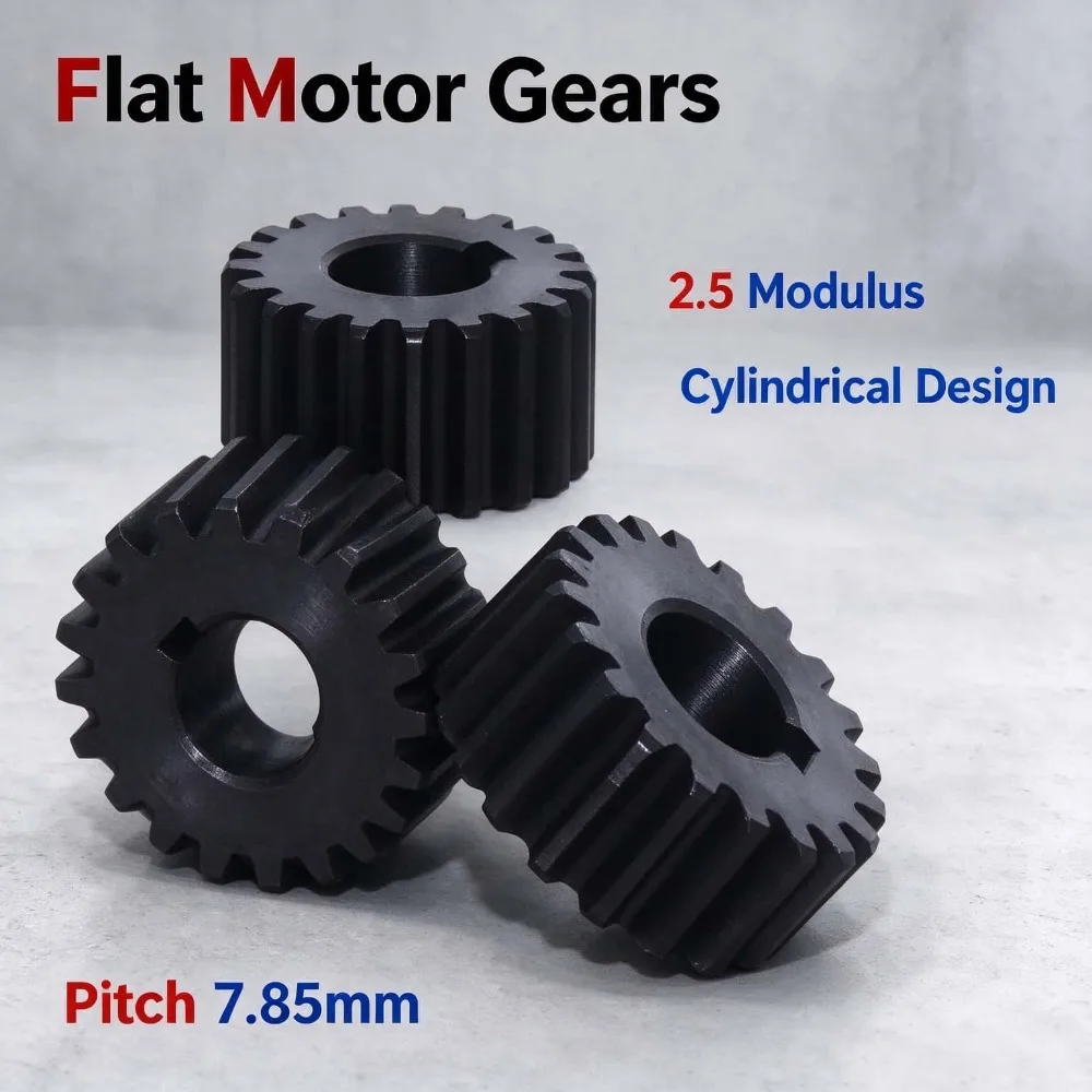2.5Mod 45 Steel Cylindrical Spur Gear 18/19/20T Flat Motor Drive Gear Pitch 7.85mm Bore 8 to 28mm Industrial Gear Accessories
