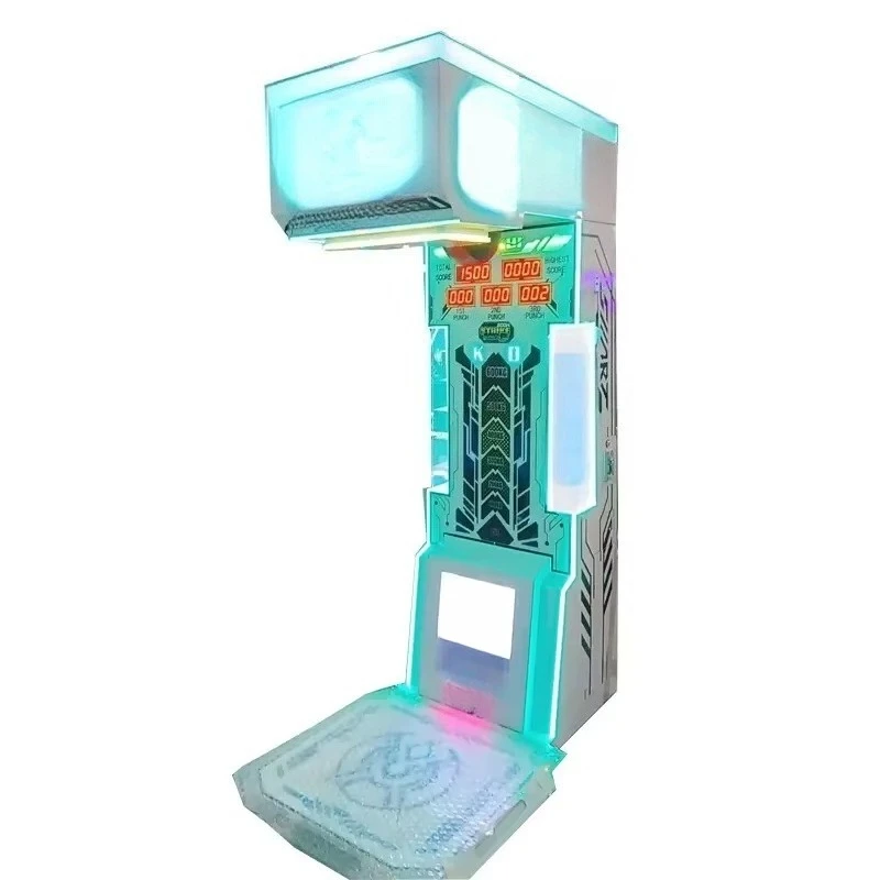 Customized Professional Coin Operated Arcade Boxing Machine Force Testing Game Console With Custom LED Light Pattern