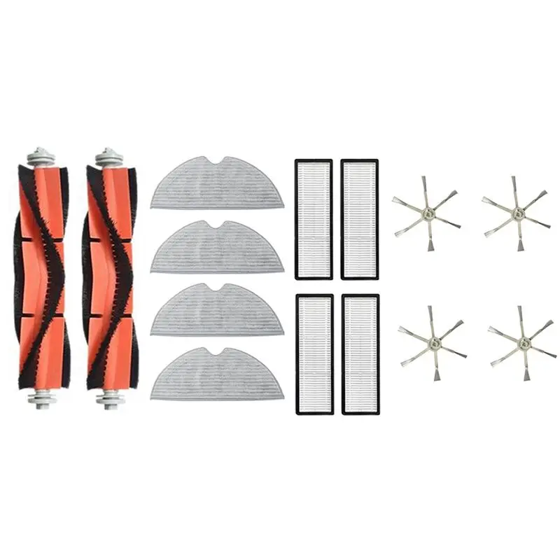 [a92p-】-14pcs-replacement-part-main-side-brush-washable-filters-mop-cloth-for-2c-robotic-vacuum-cleaner-accessories