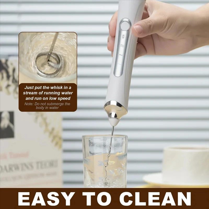 電動ミルク泡立て器 3 スピード卵ビーター USB 充電ハンドヘルドクリームミキサーミルクコーヒーミルクスティックキッチンツール食品ミキサー