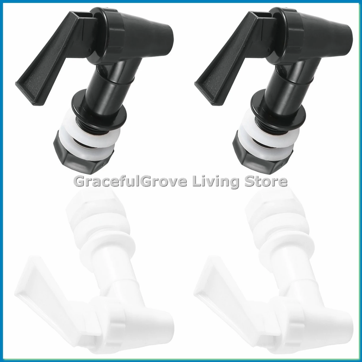 

4 Sets Replacement Cooler Faucet Water Bottle Jug, Dispenser Tap Spigot Spout Water Beverage Lever Pour Dispenser Valve-A33R