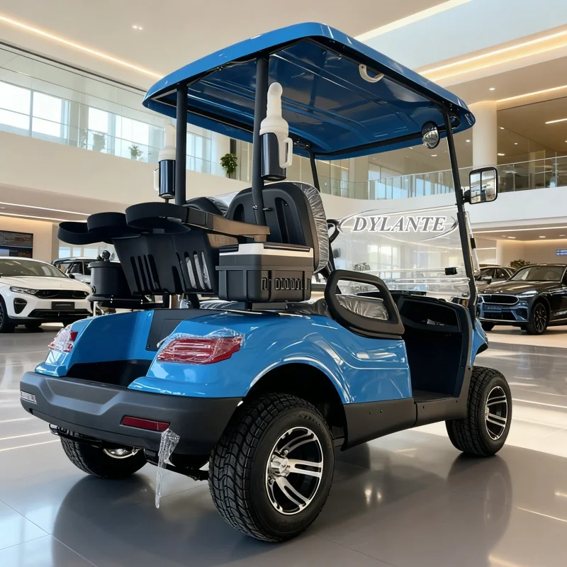 العلامة التجارية الجديدة 2 مقاعد 4 الصين مصنع مخصص نادي السيارة بطارية تعمل بالطاقة عربة جولف 48 فولت 72 فولت مع مزدوج سوينغ الذراع فرامل قرصية