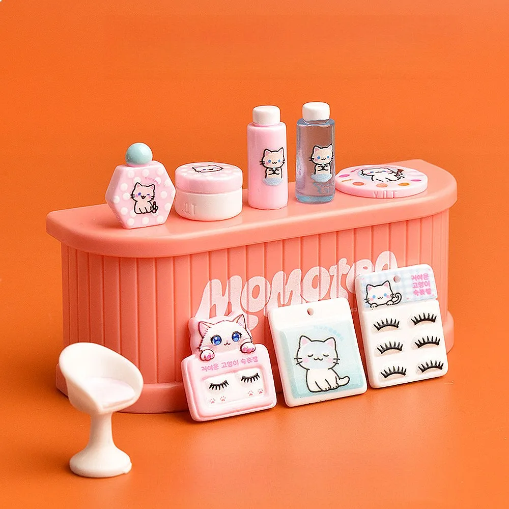 100pcs Kawaii Cat Beauty Skin Care Resin Flatback Cabochon for Hairpin Keychain Earring Scrapbook Wholesale DIY Accessories