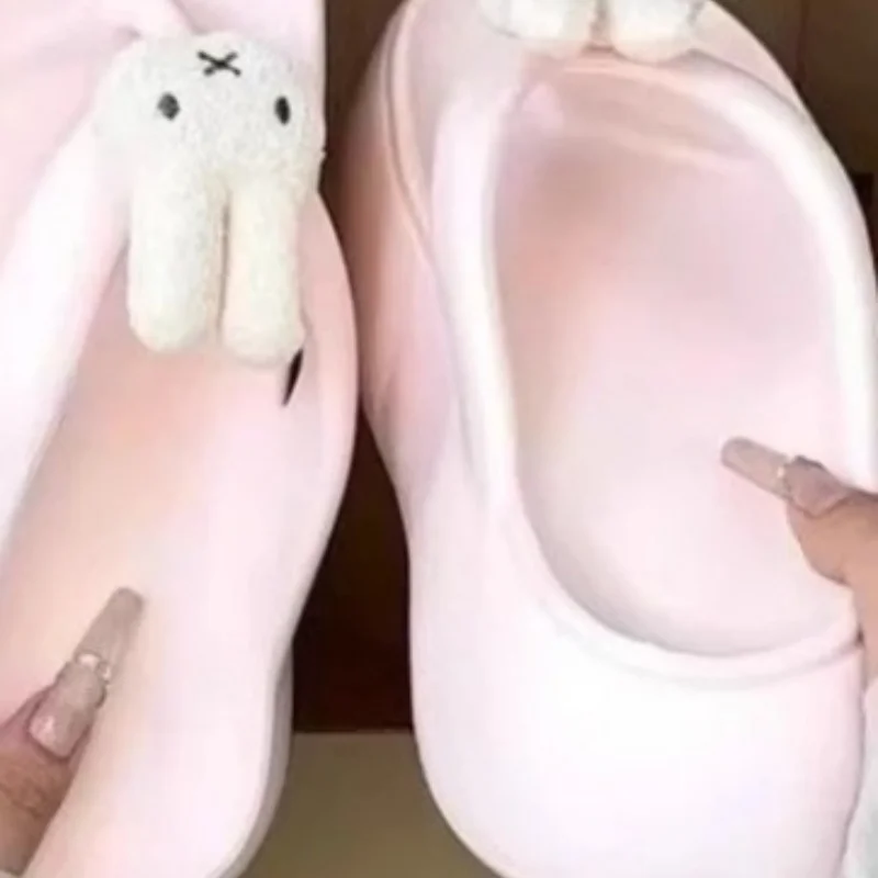 Cartoon Kawaii Miffy Good Looks New Home Super Soft Anti-slip Thick Sole Wear Outside Fashion Comfortable Bathroom Flip Flops