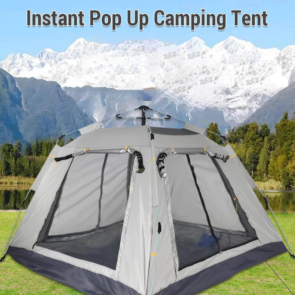 

Instant Pop Up Waterproof Camping Tent Outdoor Mosquito Prevention Easy Set Up Automatic Beach Tent for 3-5 People