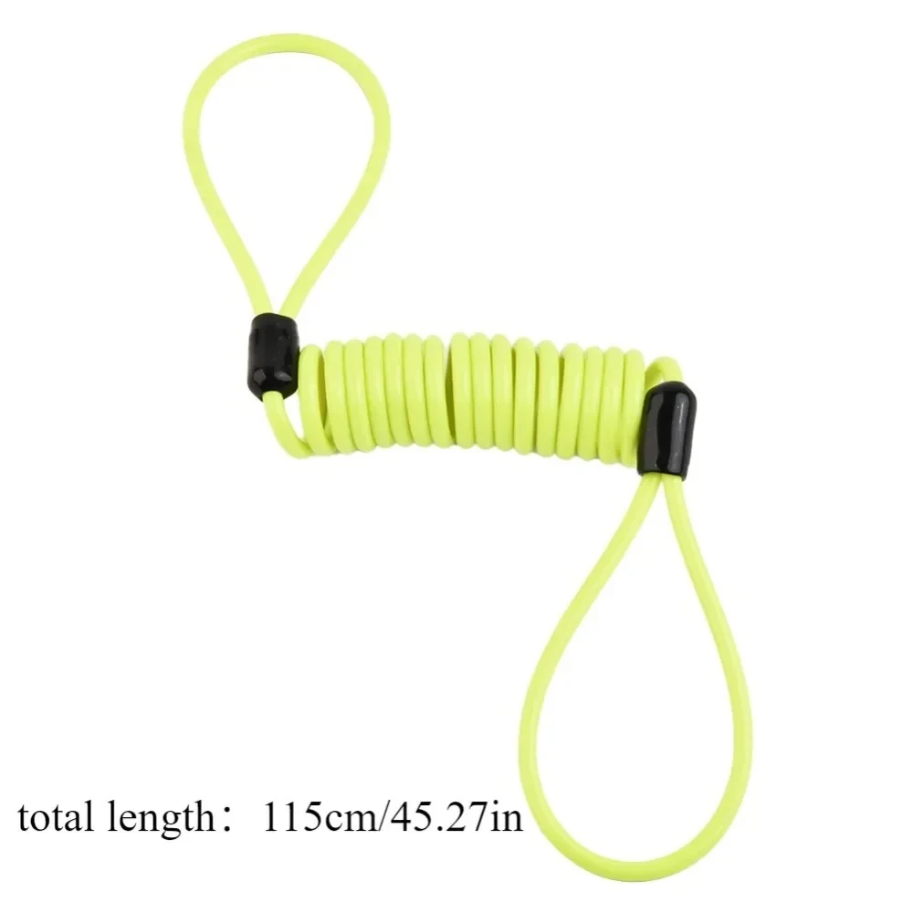 1PC Helmet Motorcycle Disc Brake Lock Anti-theft Spring Reminder Rope Motorcycle Scooter Security Wire Door Lock Accessories