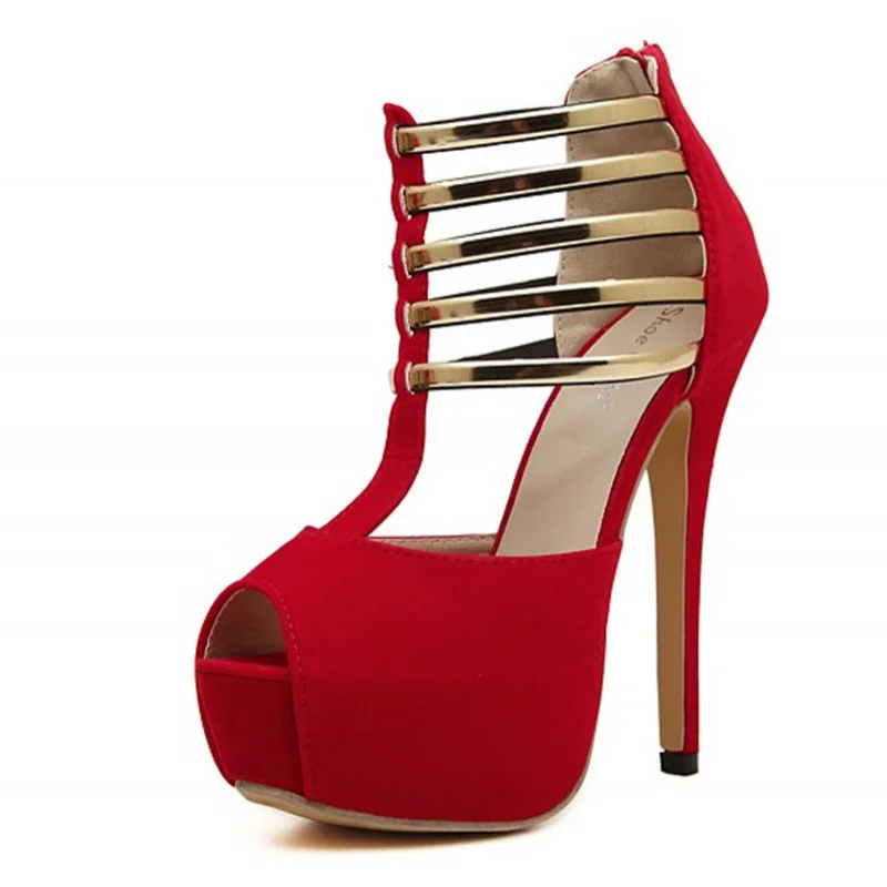 High heels 2026 summer hollow out European and American sandals waterproof platform slim heel fish mouth single shoe - view 5