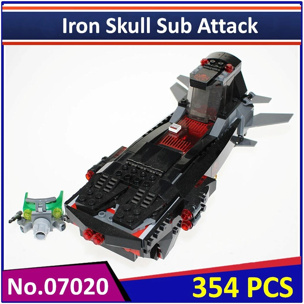 

07020 Compatible with Legoes Super Heroes Avangers Skull Sub Attack 76047 Building Blocks Educational Toys for Children