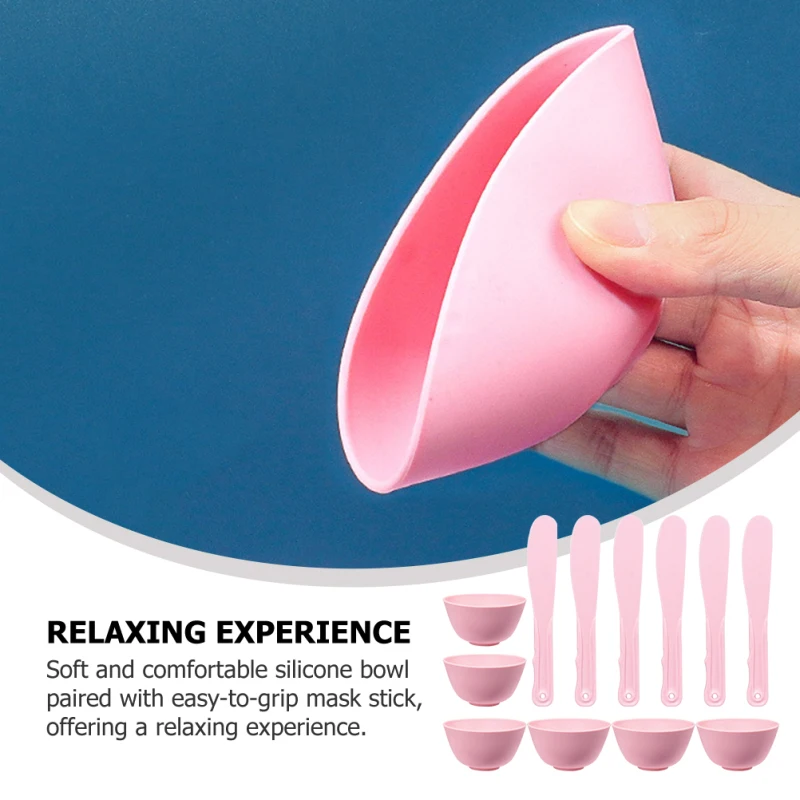 Non-Toxic Mixing Bowls Multi-Purpose Silicone Lightweight Facial Supplies Eco-Friendly Skincare Tools for Beauty Salon