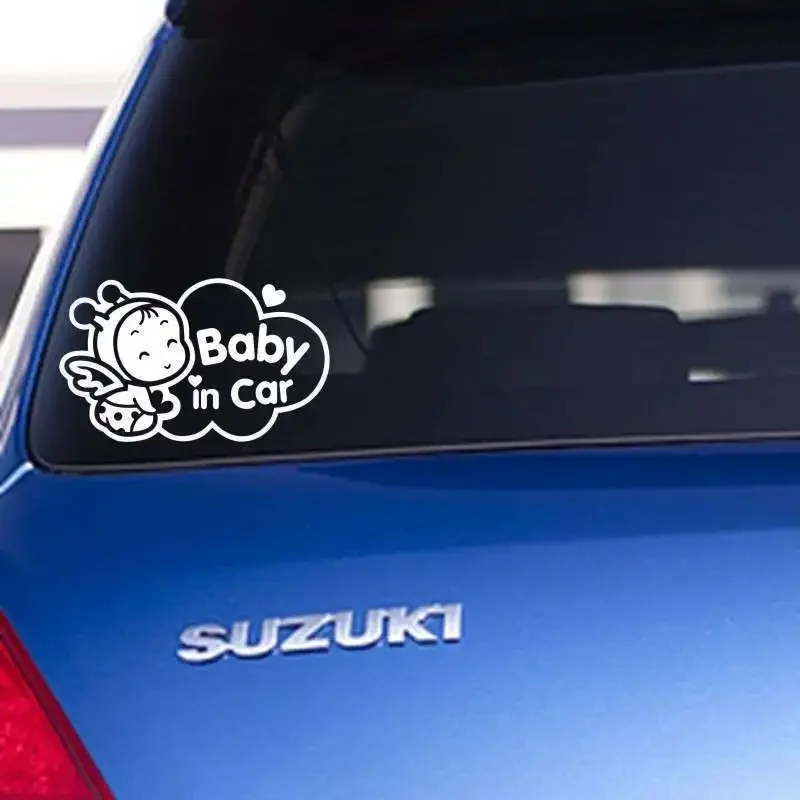 13cm*22cm Baby In Car Baby On Board Decal Motorcycle Funny Truck Hollow Sticker Window - view 5
