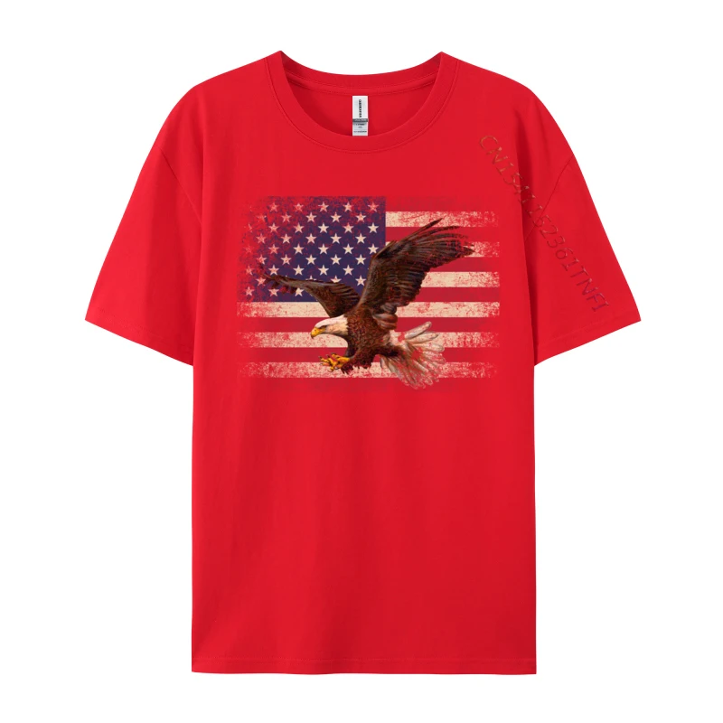 Bald Eagle 4th Of July Christmas American Flag Country T-Shirts Men's T-Shirts Dad Gift From Kids Vintage T-Shirts For Mens