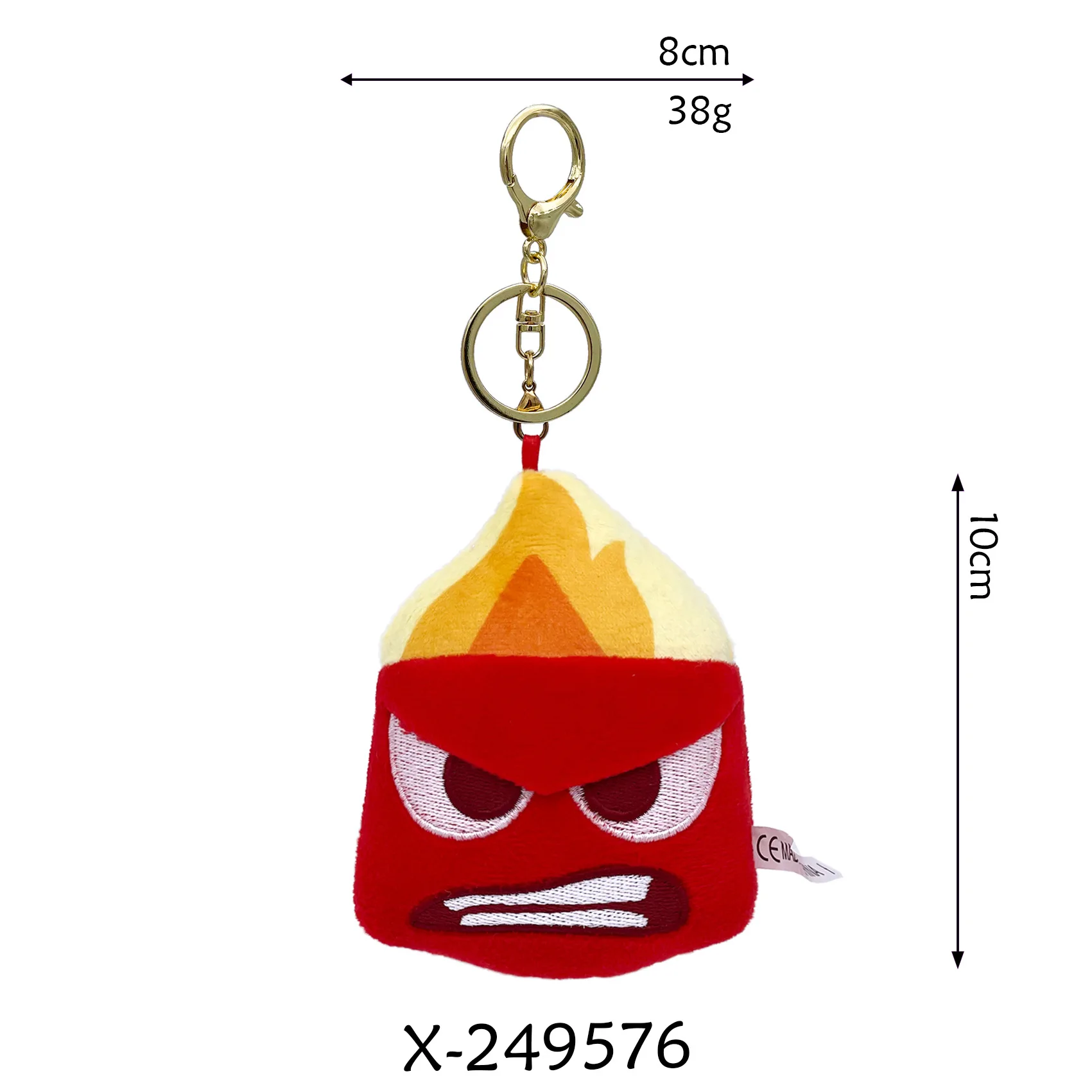 Inside Out 2 Plush Cartoon Keychain Disney Anime Characters Sad Fear Joy Pendant Ornament Doll Toys Children's Birthday Gifts