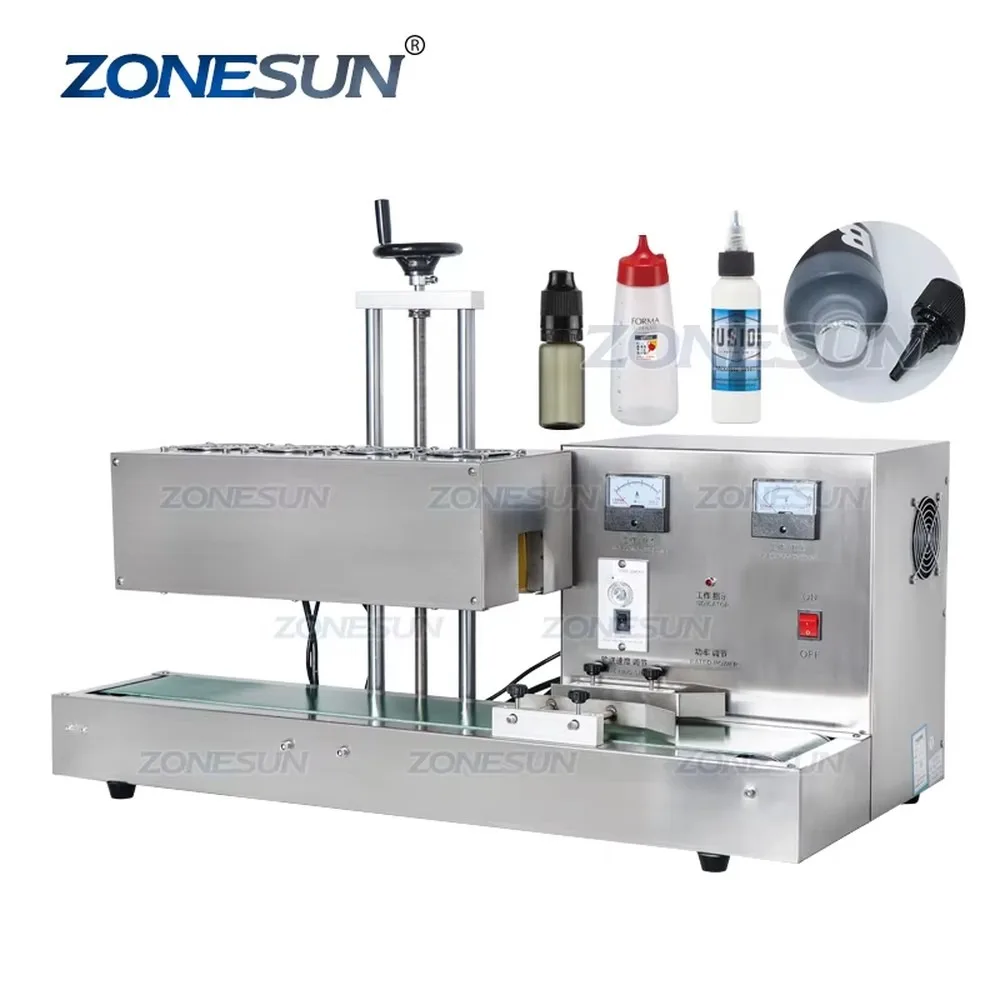 ZONESUN ZS-FK2200 Electromagnetic Induction Sealing Machine Continuous Heat Sealer for Plastic Bottle Cap Aluminium