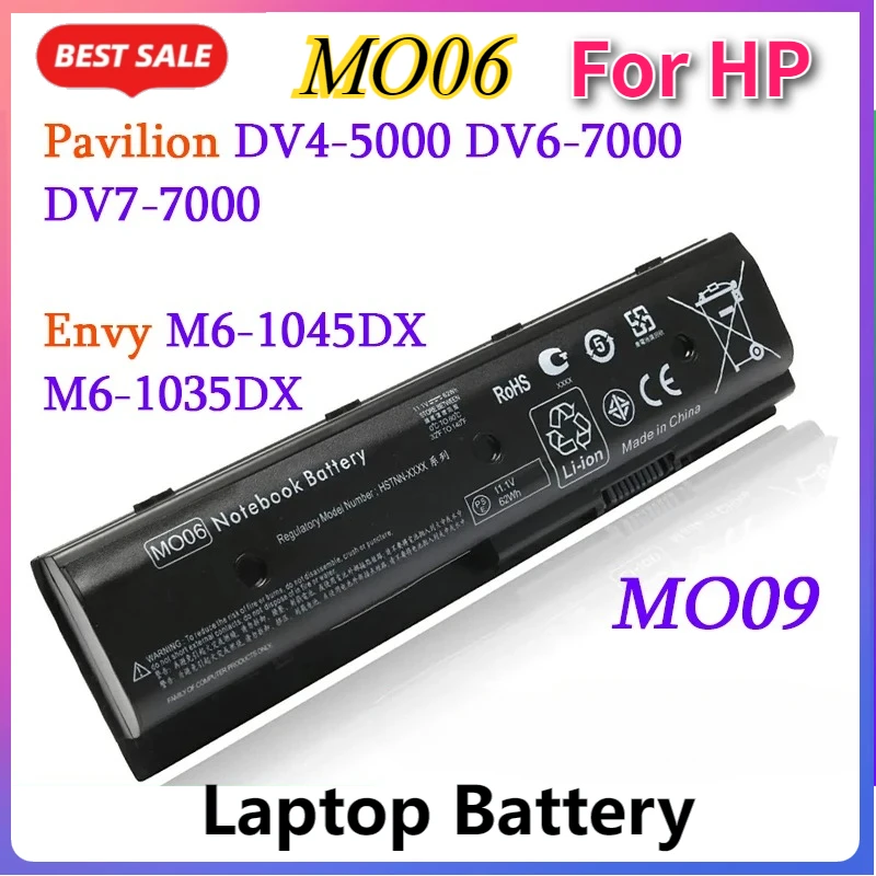 

11.1V 62WH MO06 MO09 6cell Laptop Battery For HP Pavilion DV6-7000 DV6-8000 DV7-7000 672412-001 672326-421 HSTNN-LB3P HSTNN-YB3N