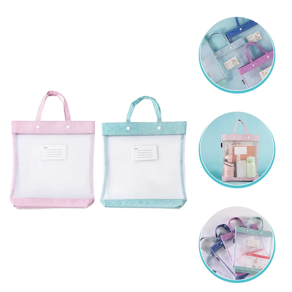 

2 шт. Портативные легкие папки-органайзеры для документов с кнопкой-защелкой для офиса и студентов, для хранения файлов