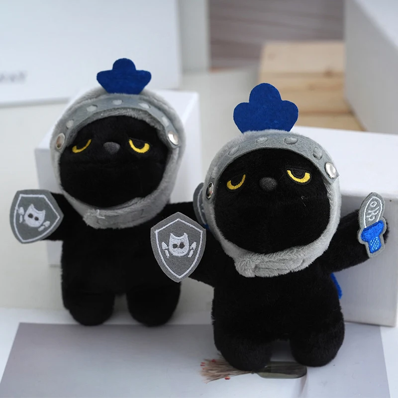 ใหม่รุ่น Q Knight Cat ตุ๊กตาตุ๊กตาของเล่นพวงกุญแจกระเป๋าเป้สะพายหลังจี้ Keyring ผู้หญิงของขวัญวันเกิด