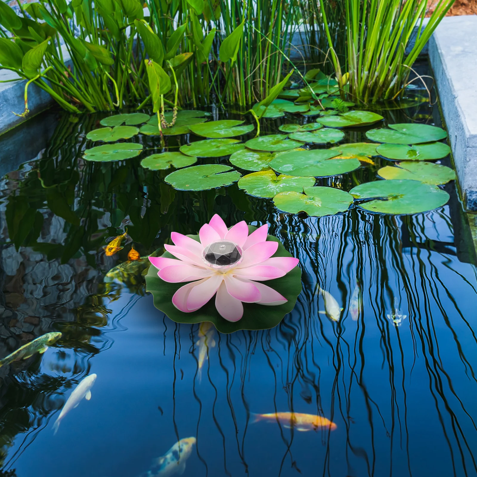

Flower Lamp Lotus Lantern Solar Lights for outside Tub Outdoor Garden Powered Pool Decor