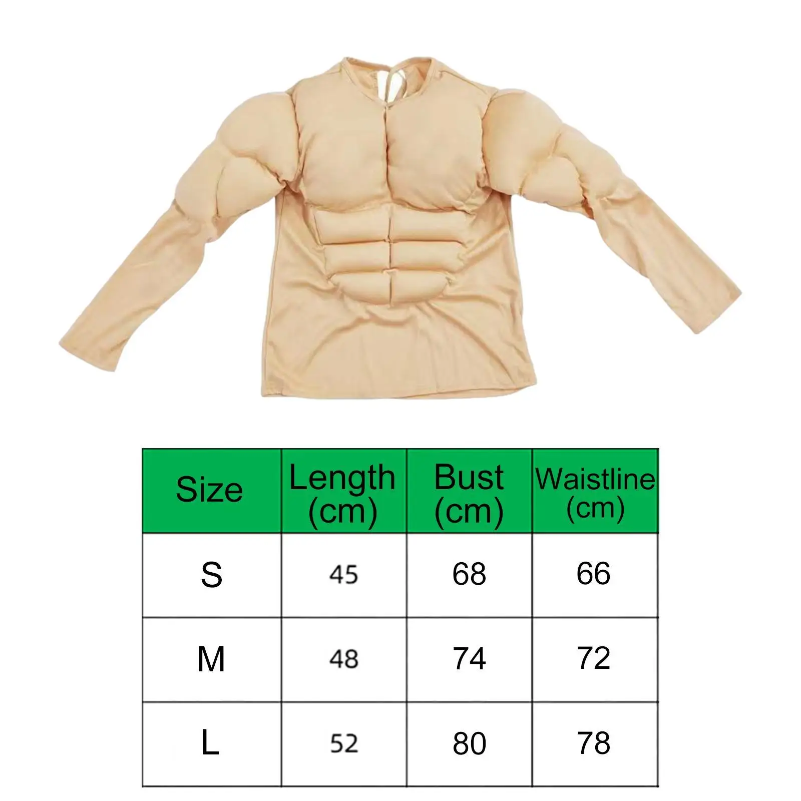 Niños camisa muscular fuerte disfraz moda 3D Casual divertido traje muscular simulación