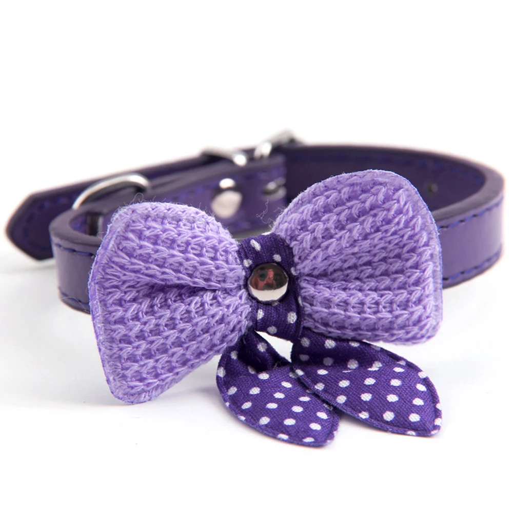 

Bow Dog Necklace Lovely Pet Collar Supplies Puppy Comfortable Accessories Fashion