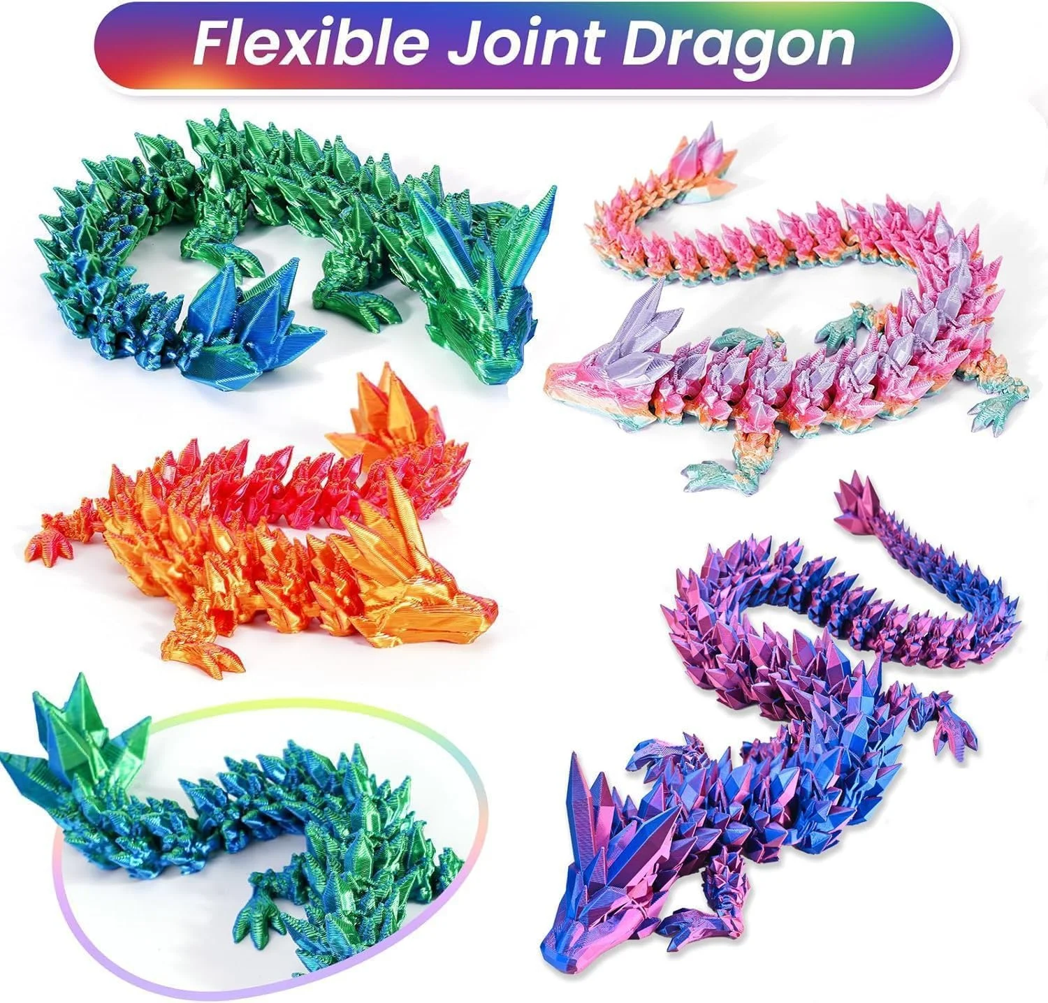 Ovos de dragão impressos em 3D e dragão dentro de brinquedos impressos em 3D adequados para crianças e adultos - Decoração de mesa exclusiva de Natal