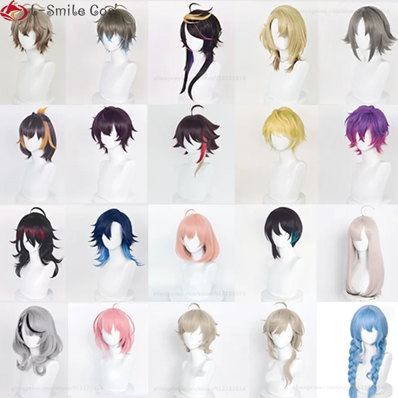 

High Quality VTuber NOCTYX Vox Akuma Mysta Uki Violeta Ike Eveland Alban Knox Sonny Brisko Petra Gurin Fulgur Ovid Cosplay Wigs