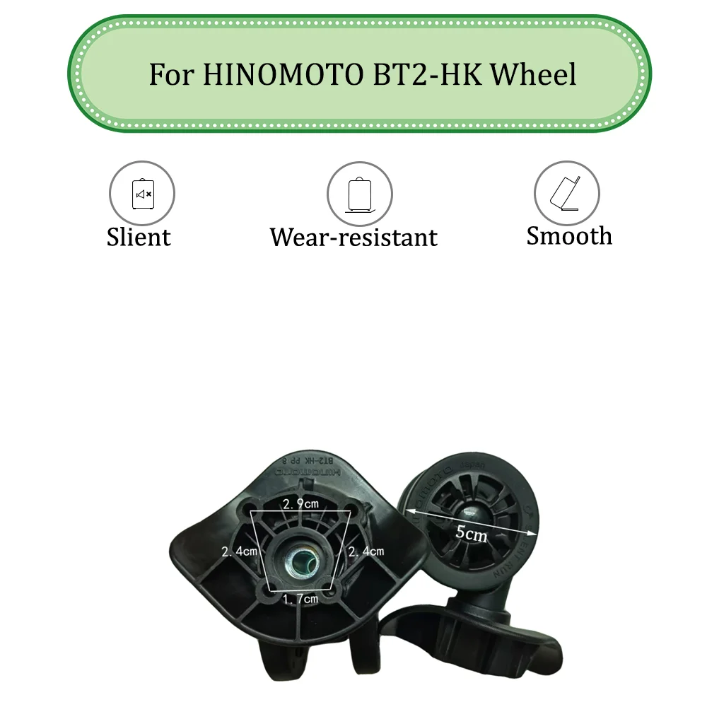 For HINOMOTO BT2-HK Universal Wheel Replacement Suitcase Silent Smooth Shock Absorbing Durable Convenient Accessories Wheels